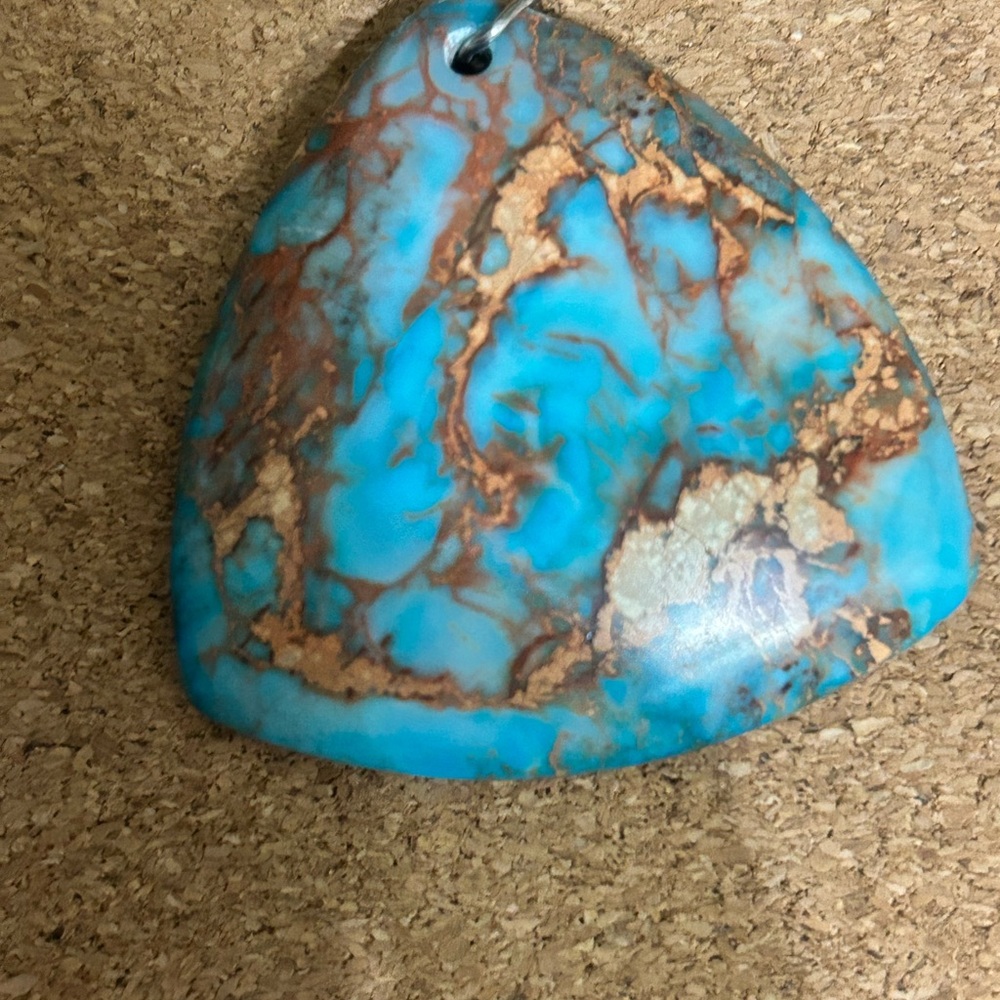Turquoise and Brown Stone Pendant